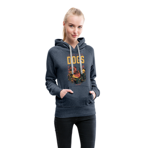 Three Alpha Dogs Women’s Premium Hoodie - heather denim