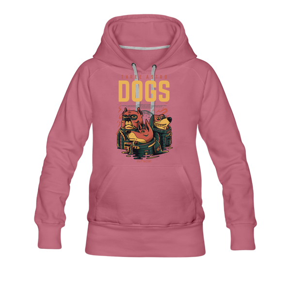 Three Alpha Dogs Women’s Premium Hoodie - mauve