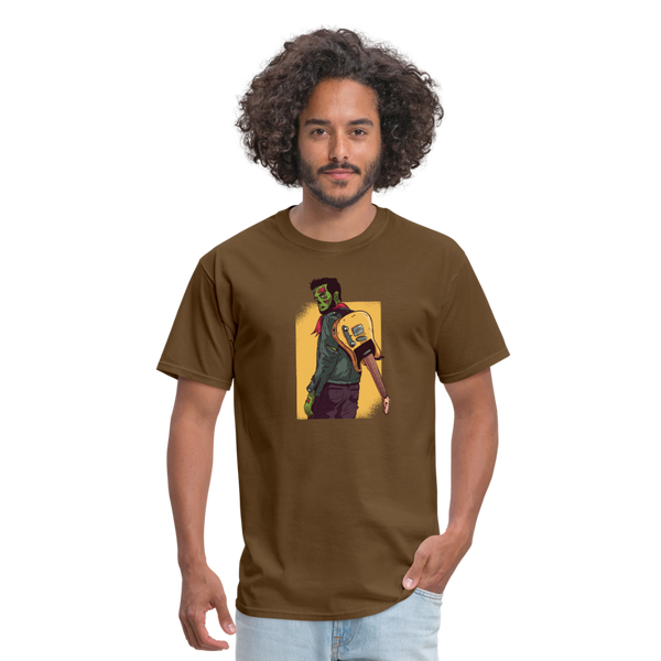 Zombie Guitar Men's T-Shirt - brown