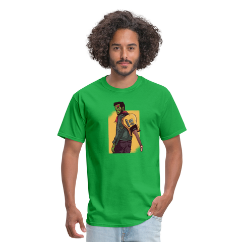 Zombie Guitar Men's T-Shirt - bright green