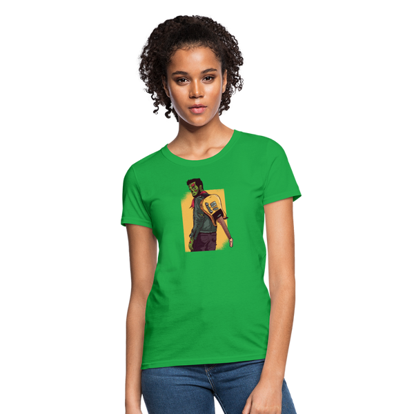 Zombie Guitar Women's T-Shirt - bright green