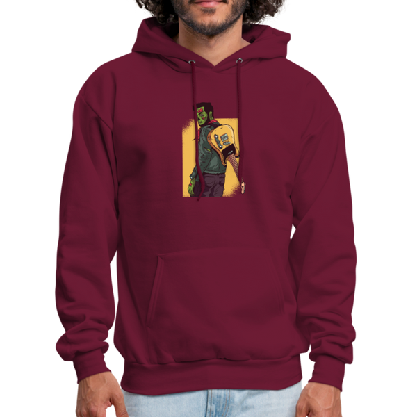 Zombie Guitar Men's Hoodie - burgundy