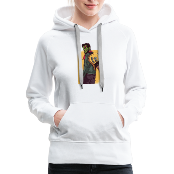 Zombie Guitar Women’s Premium Hoodie - white