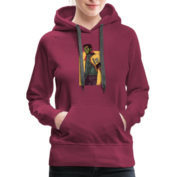 Zombie Guitar Women’s Premium Hoodie - burgundy