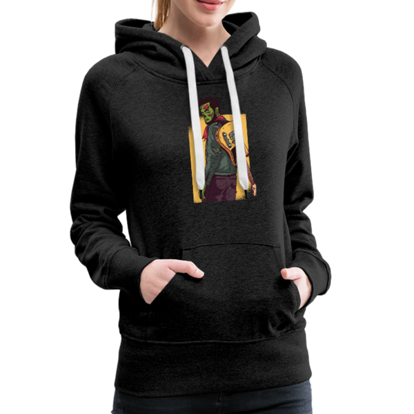 Zombie Guitar Women’s Premium Hoodie - charcoal gray