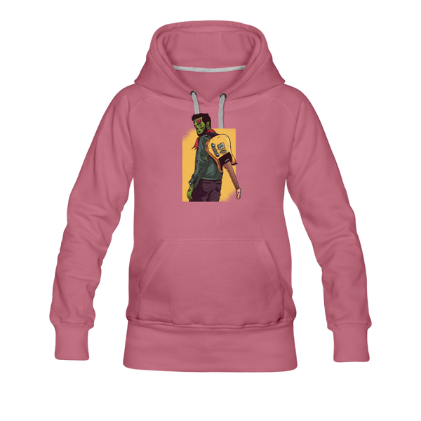 Zombie Guitar Women’s Premium Hoodie - mauve