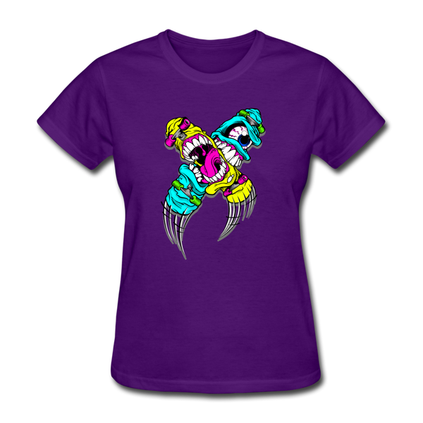 Abstract Monsters Art Women's T-Shirt - purple