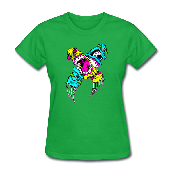 Abstract Monsters Art Women's T-Shirt - bright green