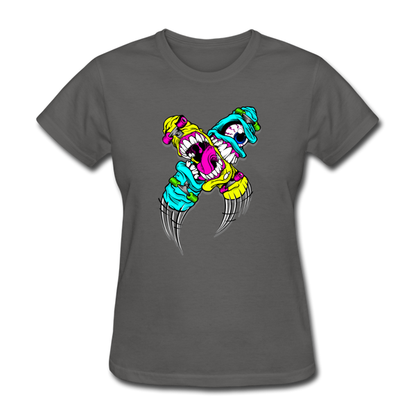 Abstract Monsters Art Women's T-Shirt - charcoal