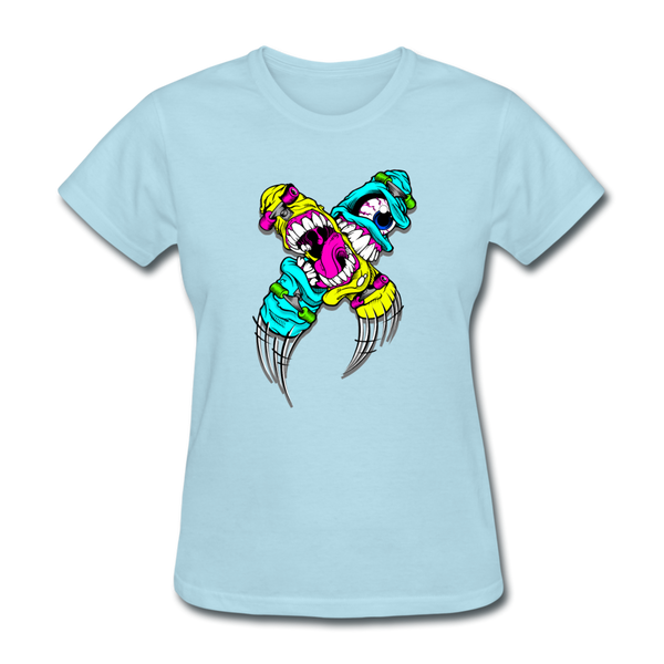 Abstract Monsters Art Women's T-Shirt - powder blue