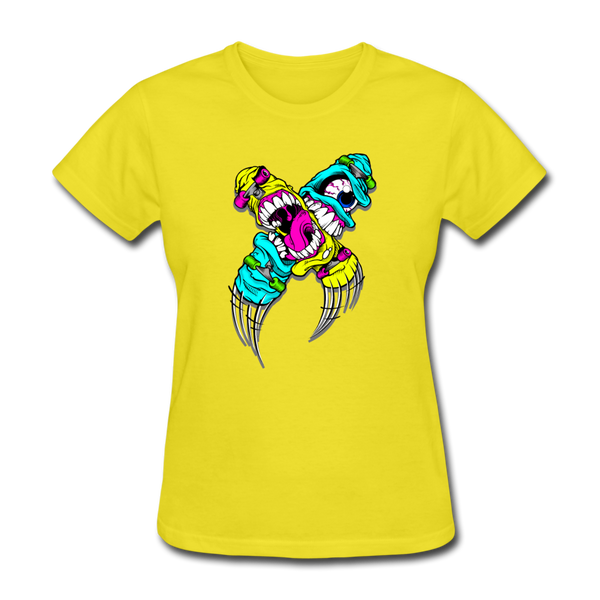 Abstract Monsters Art Women's T-Shirt - yellow