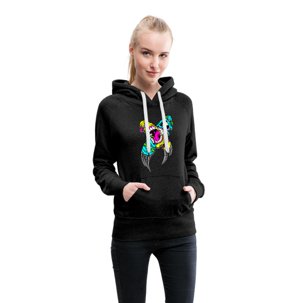 Abstract Monsters Art Women’s Premium Hoodie - charcoal gray