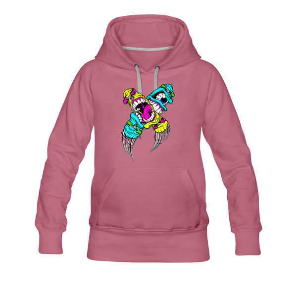 Abstract Monsters Art Women’s Premium Hoodie - mauve