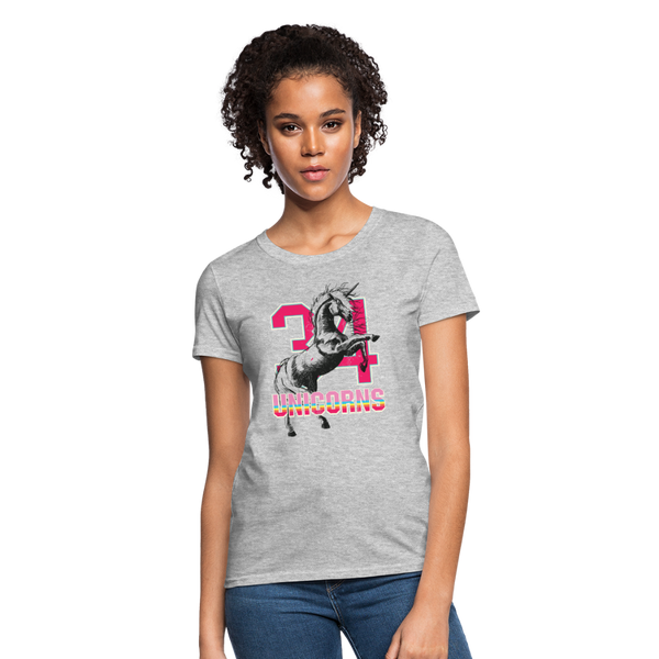 34 Unicorns Women's T-Shirt - heather gray