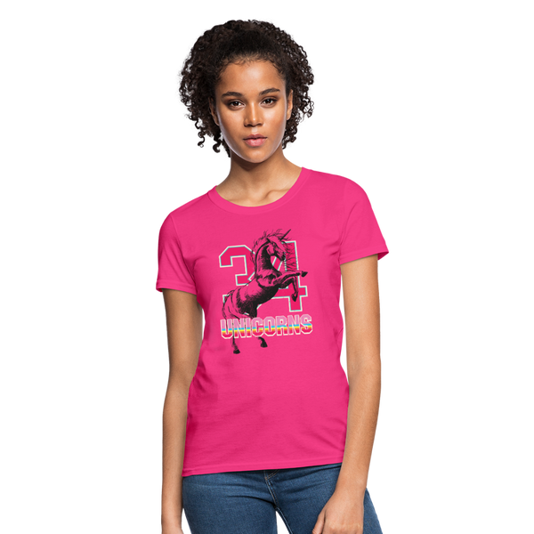 34 Unicorns Women's T-Shirt - fuchsia