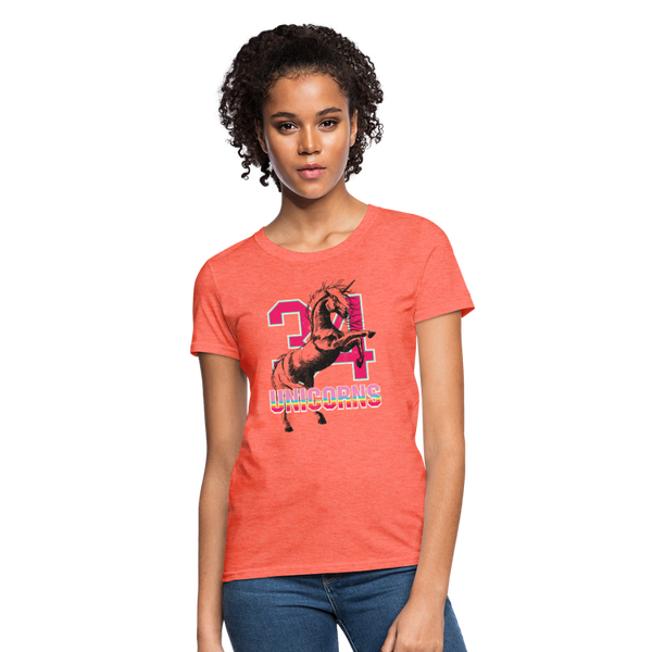 34 Unicorns Women's T-Shirt - heather coral