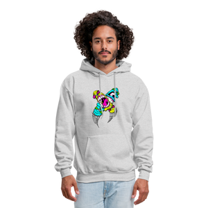 Abstract Monsters Art Men's Hoodie - ash 