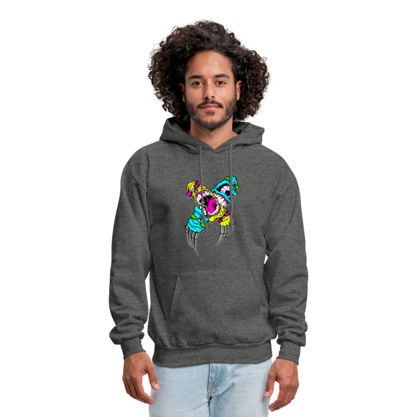 Abstract Monsters Art Men's Hoodie - charcoal gray