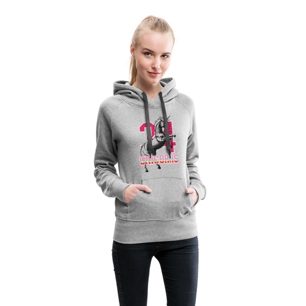 34 Unicorns Women’s Premium Hoodie - heather gray