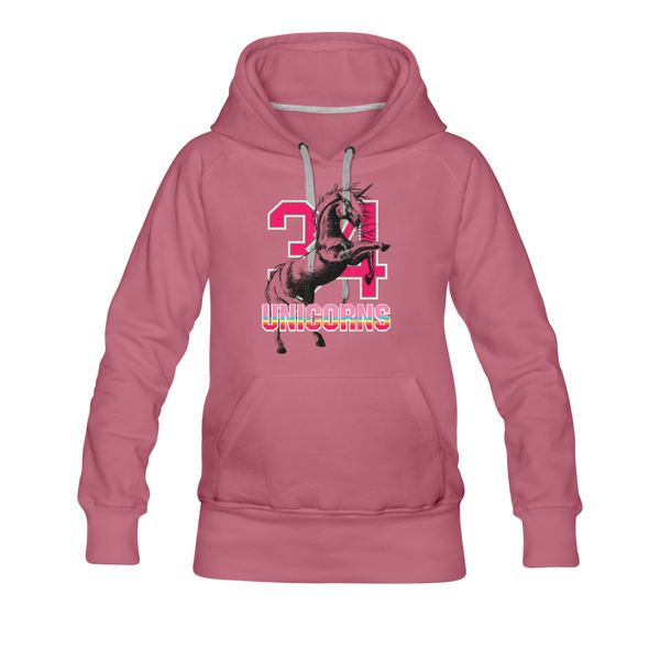 34 Unicorns Women’s Premium Hoodie - mauve