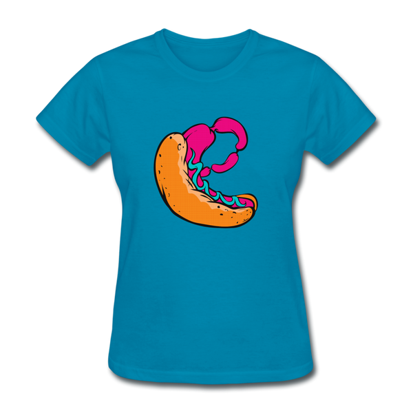 Hot Dog Women's T-Shirt - turquoise