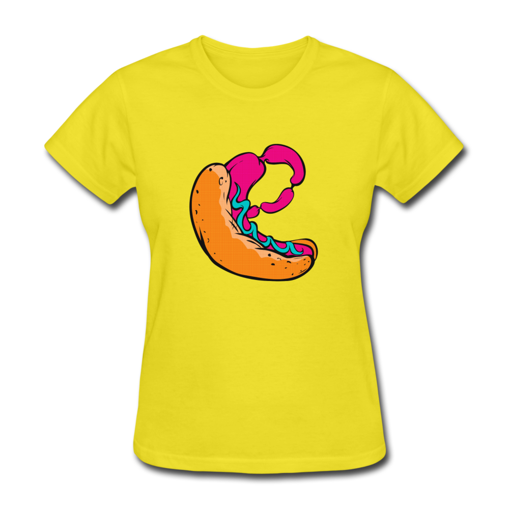 Hot Dog Women's T-Shirt - yellow