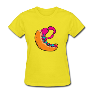 Hot Dog Women's T-Shirt - yellow