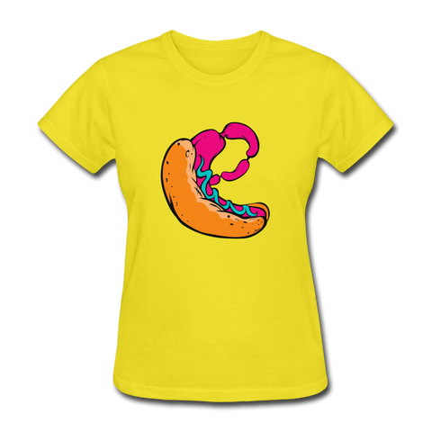 Hot Dog Women's T-Shirt - yellow