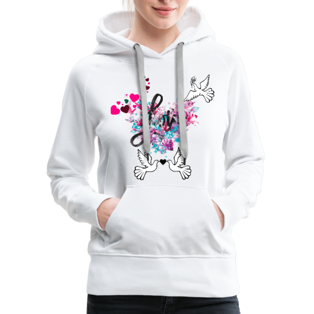 Love Women’s Premium Hoodie - white