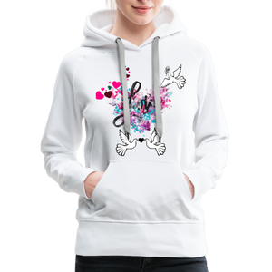 Love Women’s Premium Hoodie - white