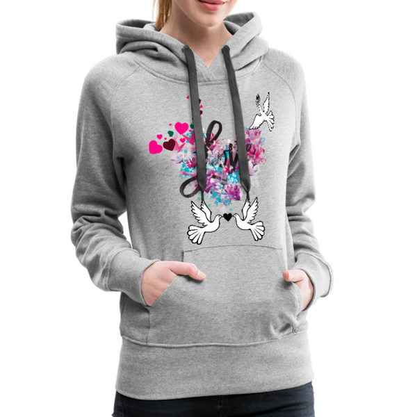 Love Women’s Premium Hoodie - heather gray