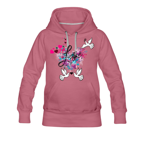 Love Women’s Premium Hoodie - mauve