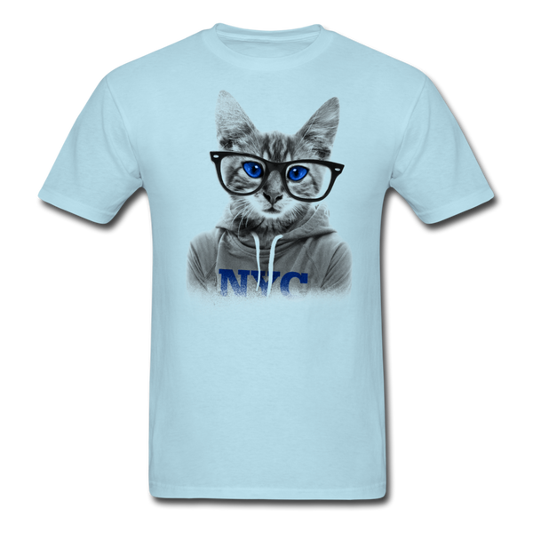 NYC Cat Men's T-Shirt - powder blue