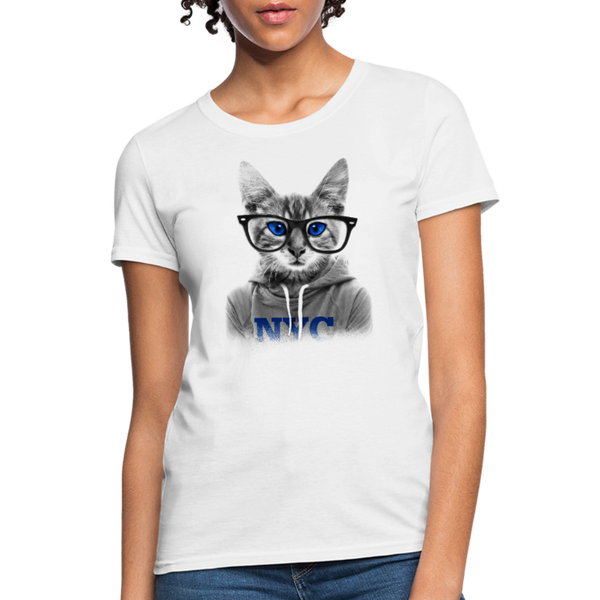NYC Cat Women's T-Shirt - white