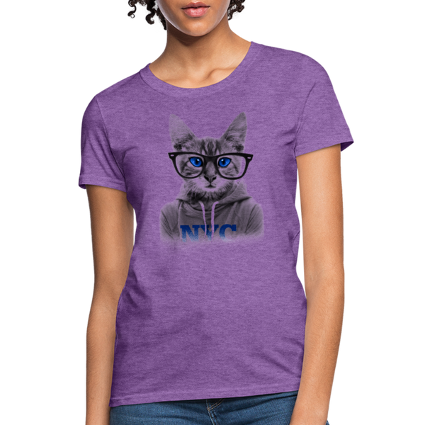 NYC Cat Women's T-Shirt - purple heather