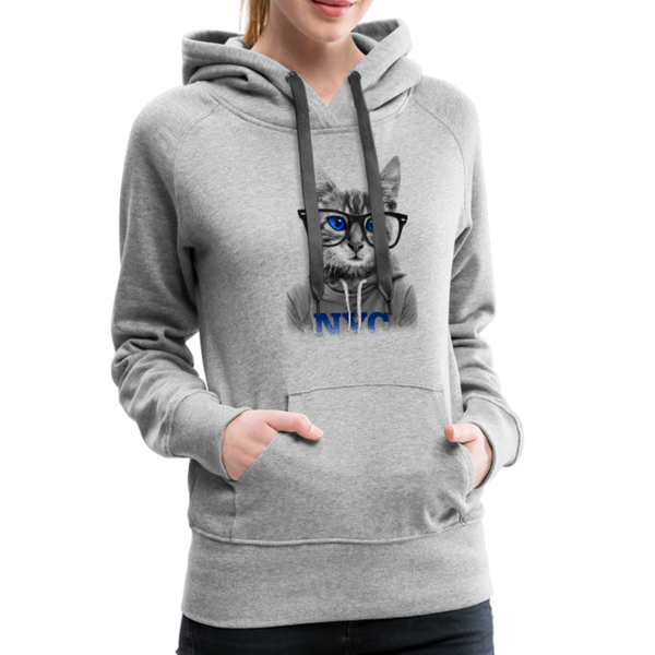 NYC Cat Women’s Premium Hoodie - heather gray