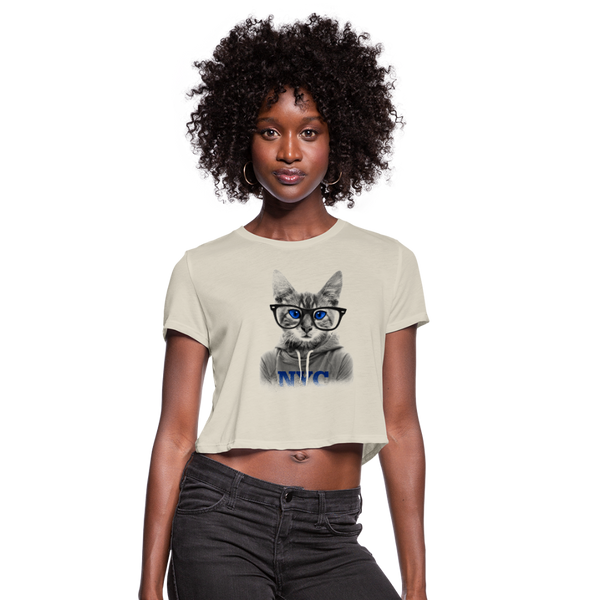 NYC Cat Women's Cropped T-Shirt - dust