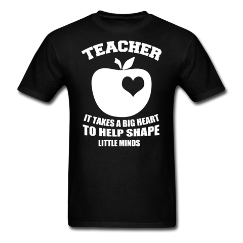 Teacher It Takes A Big Heart To Help Shape Little Minds Men's T-Shirt - black