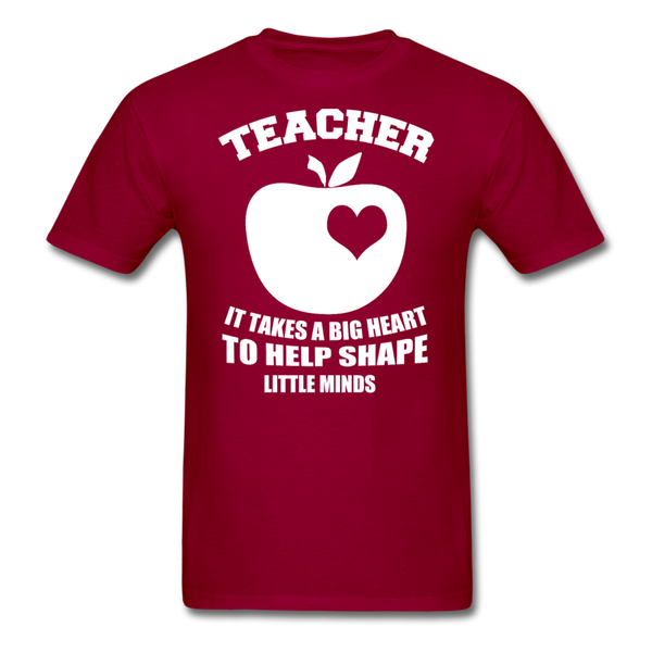 Teacher It Takes A Big Heart To Help Shape Little Minds Men's T-Shirt - dark red