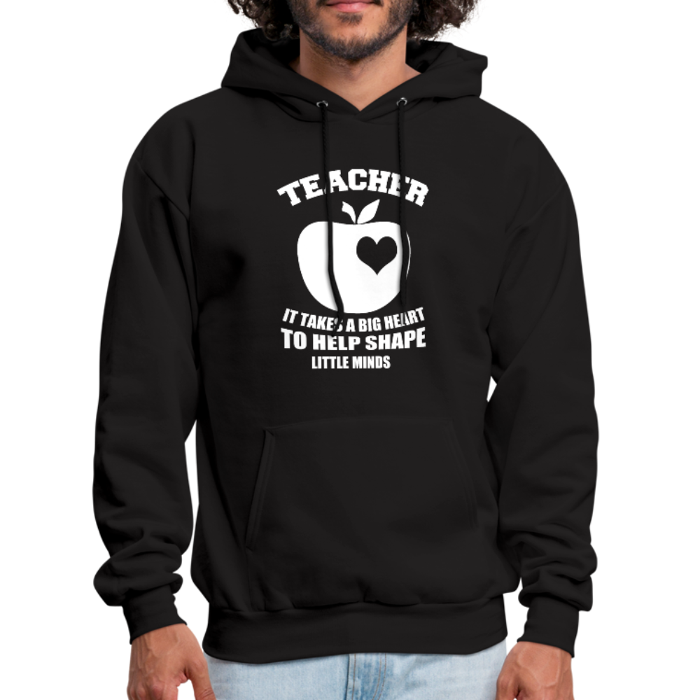 Teacher It Takes A Big Heart To Help Shape Little Minds Men's Hoodie - black