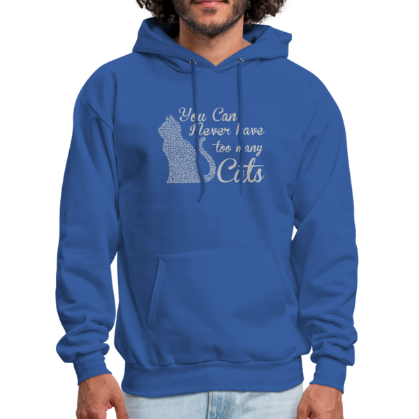 You Can Never Have Too Many Cats Men's Hoodie - royal blue