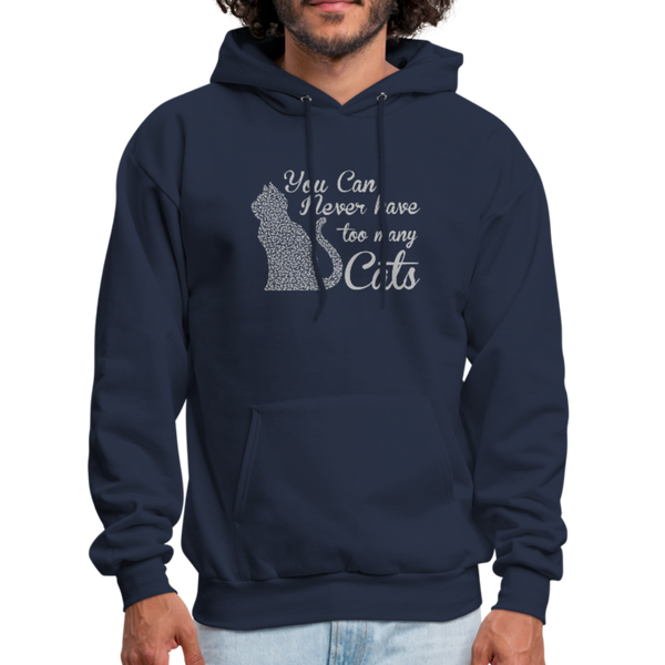 You Can Never Have Too Many Cats Men's Hoodie - navy