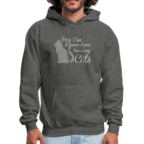 You Can Never Have Too Many Cats Men's Hoodie - charcoal gray