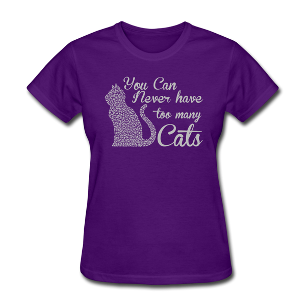 You Can Never Have Too Many Cats Women's T-Shirt - purple