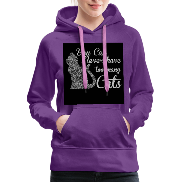 You Can Never Have Too Many Cats Women’s Premium Hoodie - purple