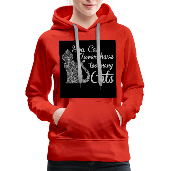 You Can Never Have Too Many Cats Women’s Premium Hoodie - red