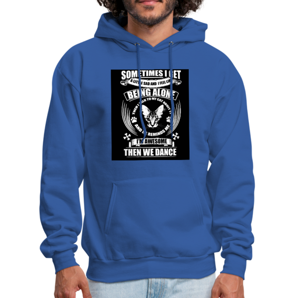 I Talk To My Cat About It Men's Hoodie - royal blue