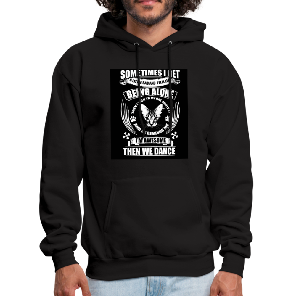 I Talk To My Cat About It Men's Hoodie - black