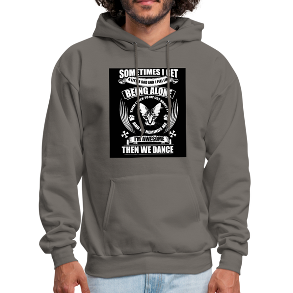 I Talk To My Cat About It Men's Hoodie - asphalt gray