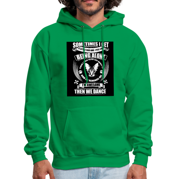 I Talk To My Cat About It Men's Hoodie - kelly green